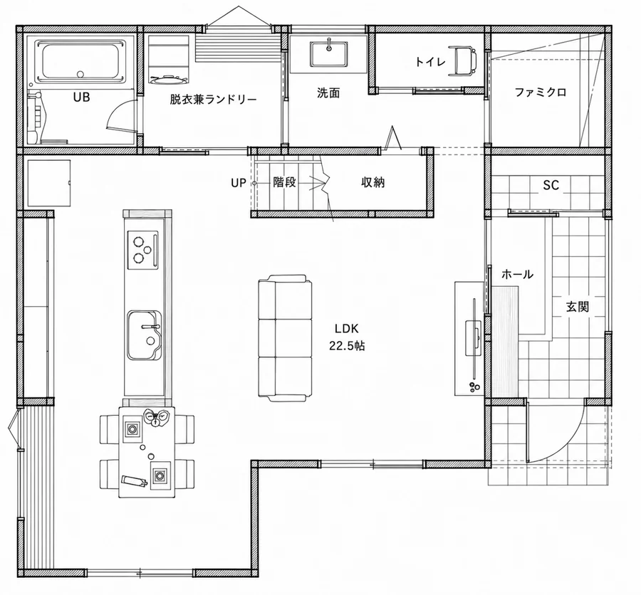 改善後の間取り図